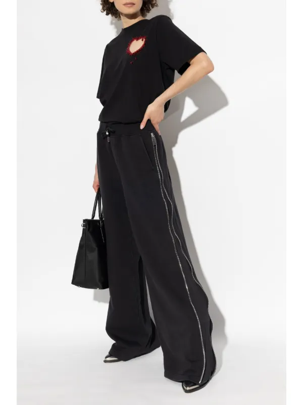 DSQUARED2 サイドジップ ワイドパンツ | ブラック | FARFETCH JP
