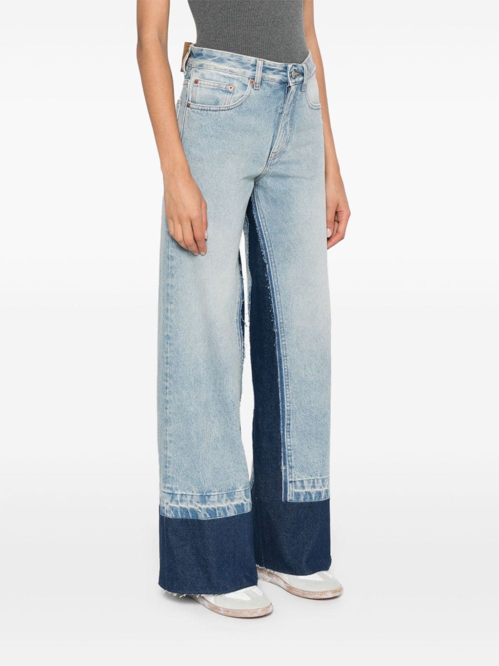 Shop Mm6 Maison Margiela Single-stitch Jeans In Blue