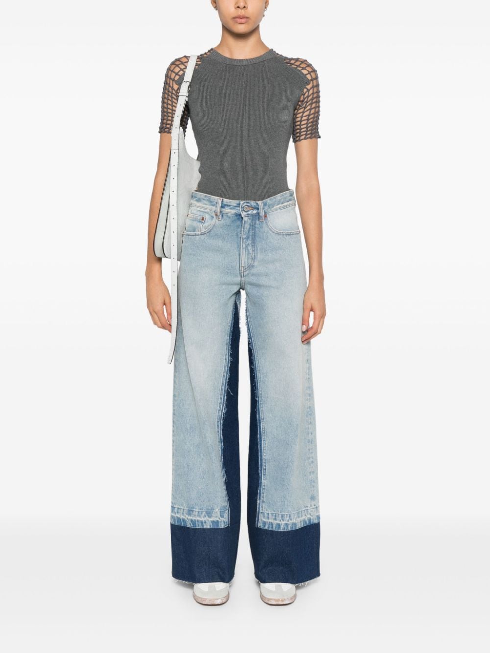 MM6 Maison Margiela Jeans met enkel stiksel - Blauw