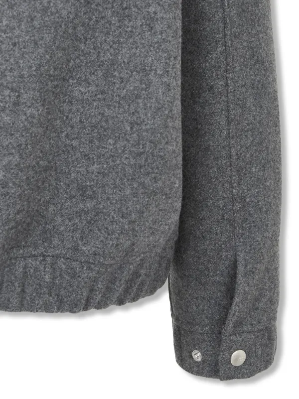 STUDIO TOMBOY zip-up Wool Jacket | Grey | FARFETCH
