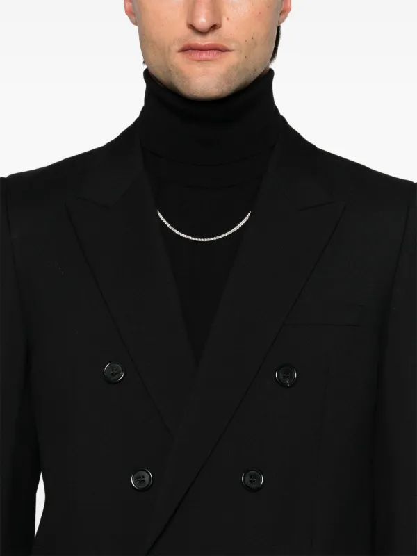 Saint Laurent Wool Gabardine Blazer Black FARFETCH NO