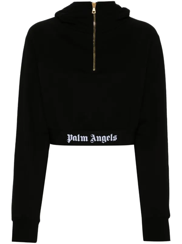 Palm Angels ロゴアンダーバンド パーカー | ブラック | FARFETCH JP