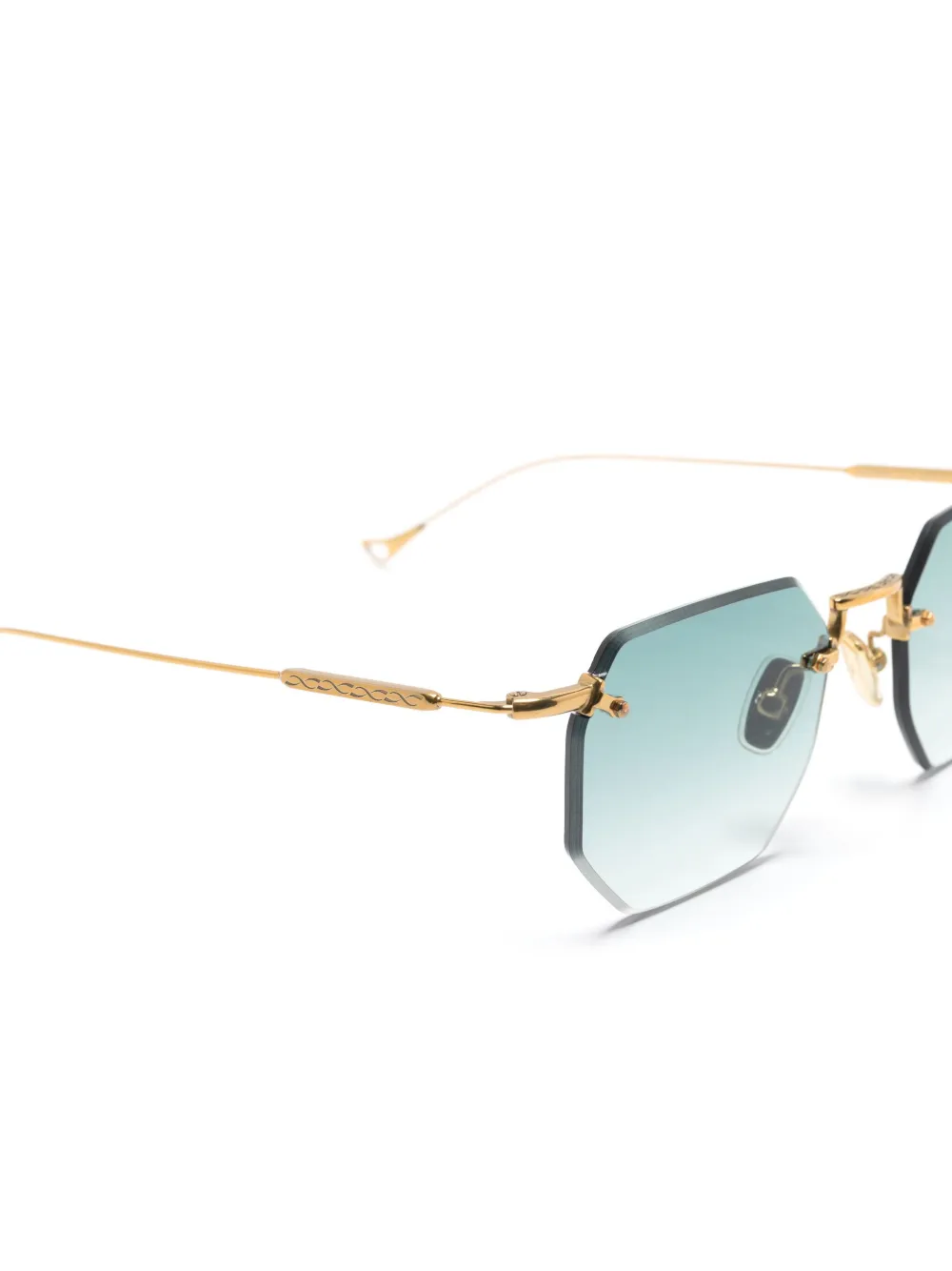 Eyepetizer Panthere zonnebril met geometrisch montuur Goud