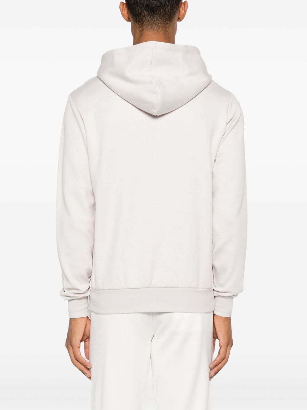 Shop Eleventy Jersey Hoodie In Neutrals