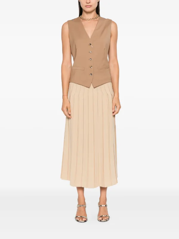 VIP【関税送料無料】希少 MAX MARA BEIGE LOSANNA MIDI SKIRT Max Mara Beige Linen Midi Skirt M Max Mara | TLC