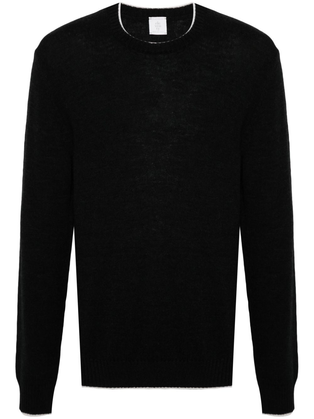 Eleventy contrast-trim sweater - Black