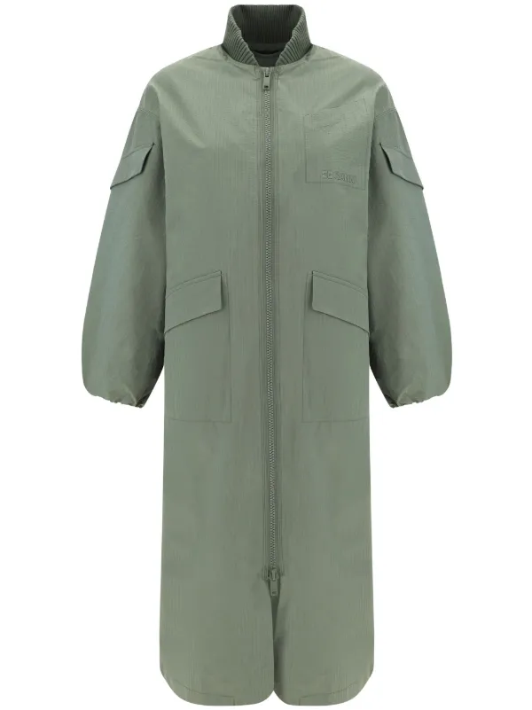 GANNI シアサッカーコート | グリーン | FARFETCH JP
