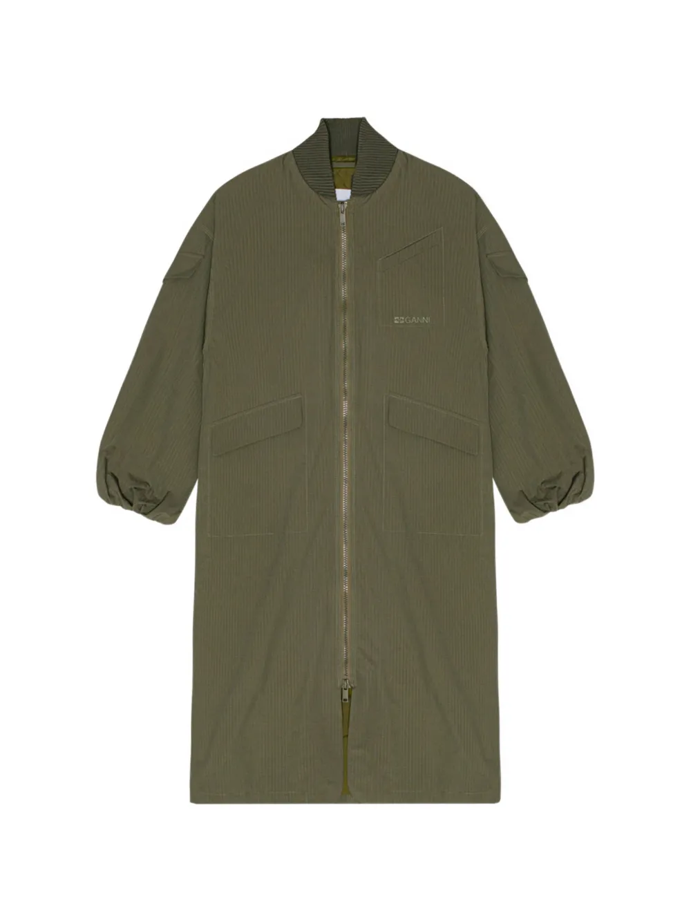 GANNI Shell jas Groen
