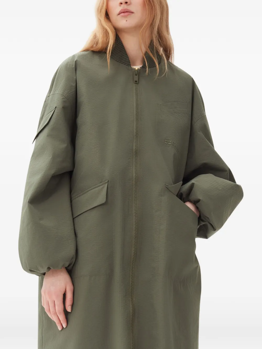 GANNI Shell jas Groen