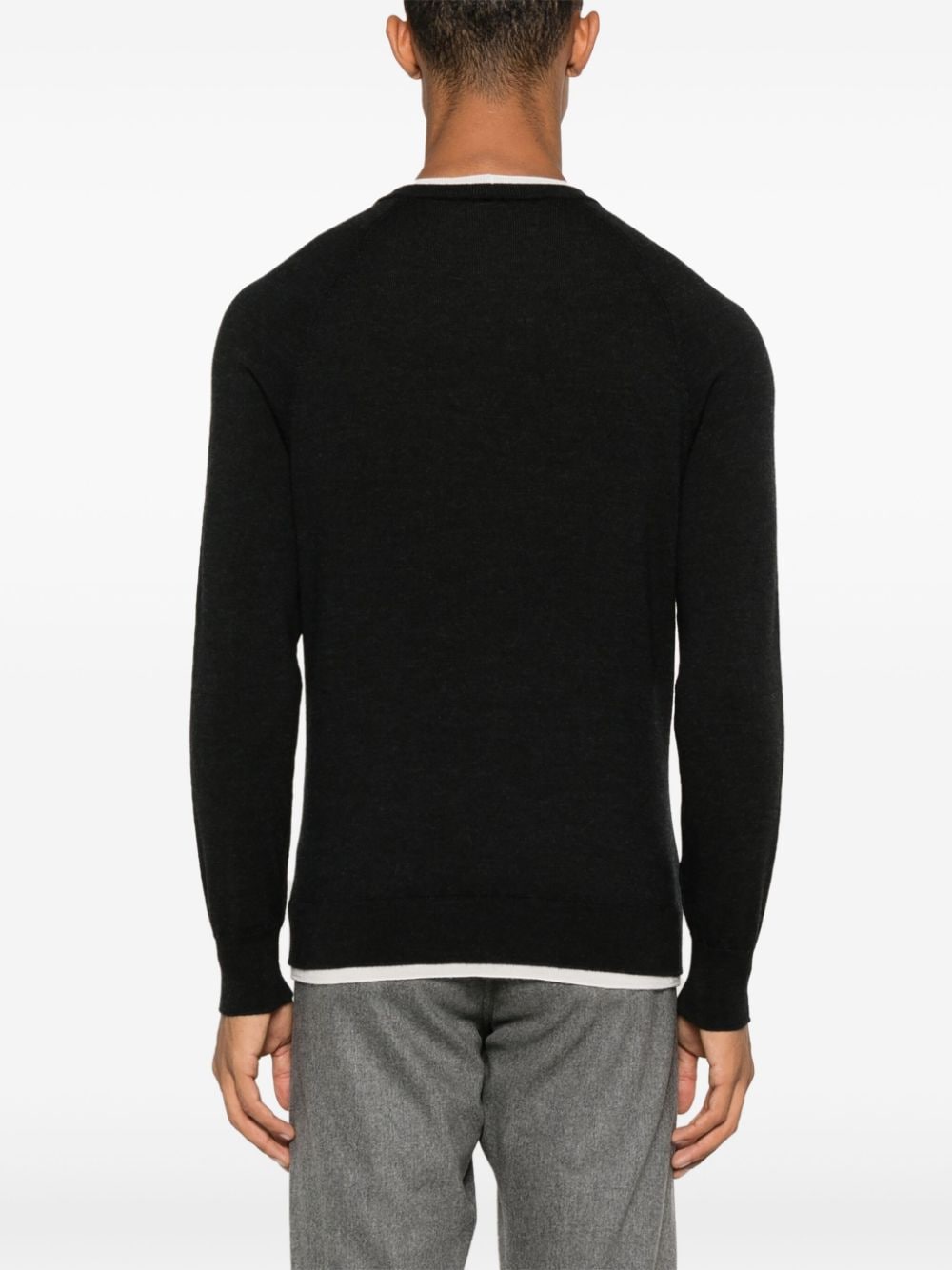 Shop Eleventy Wool Sweater In Black