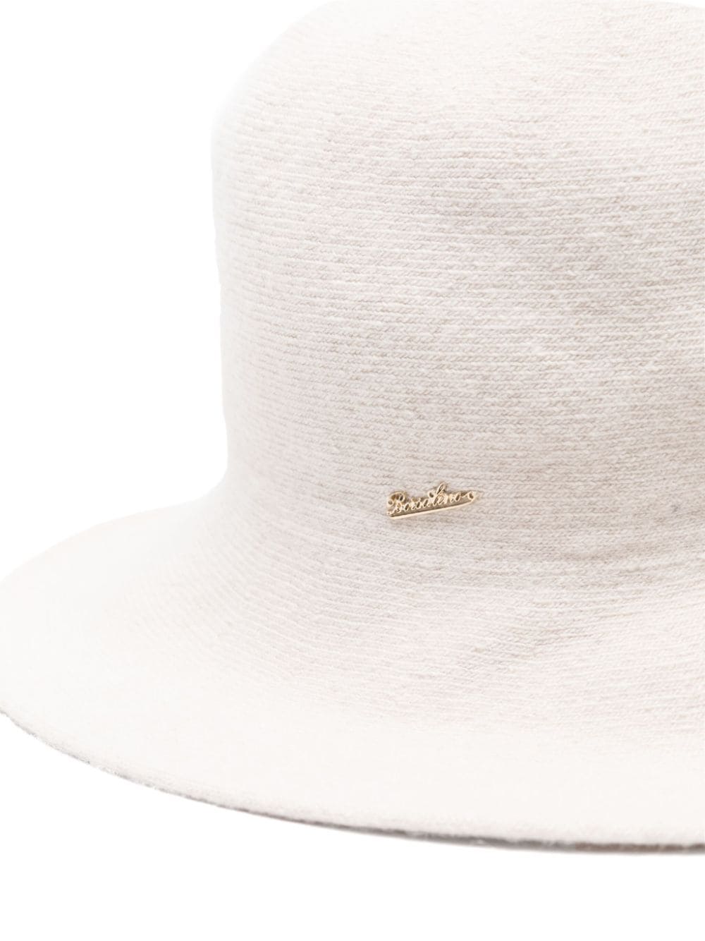 Borsalino Ribgebreide muts - Beige