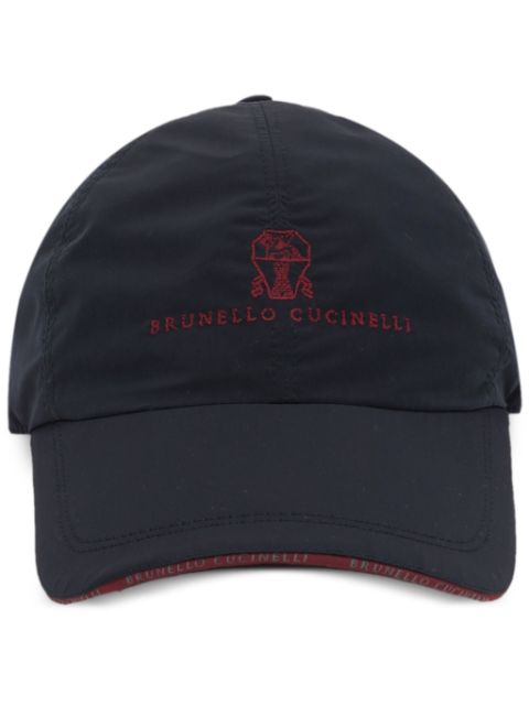 Brunello Cucinelli logo-embroidered cap Men