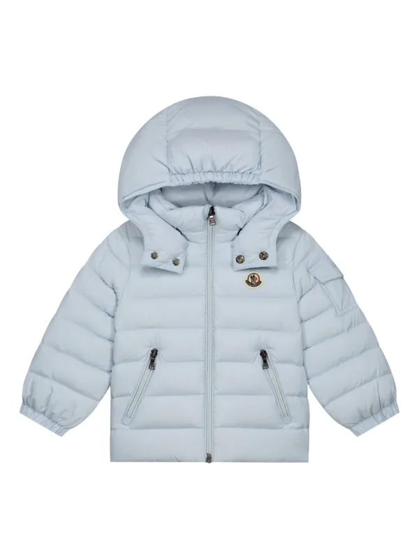 Moncler Enfant Jules logo patch Padded Jacket Blue FARFETCH HK