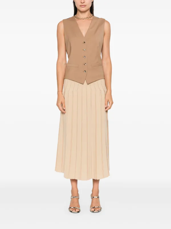 アウターその他 MAX MARA Woman Waistcoat Brown 2411271012600 007 Max Mara Rodeo Waistcoat | Brown | FARFETCH