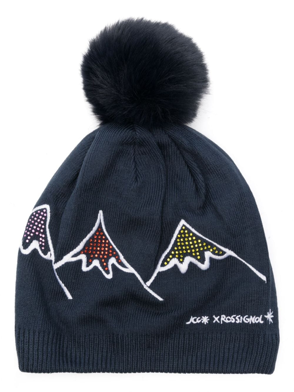 Shop Rossignol X Jcc Crystal-embellished Beanie Hat In Blue