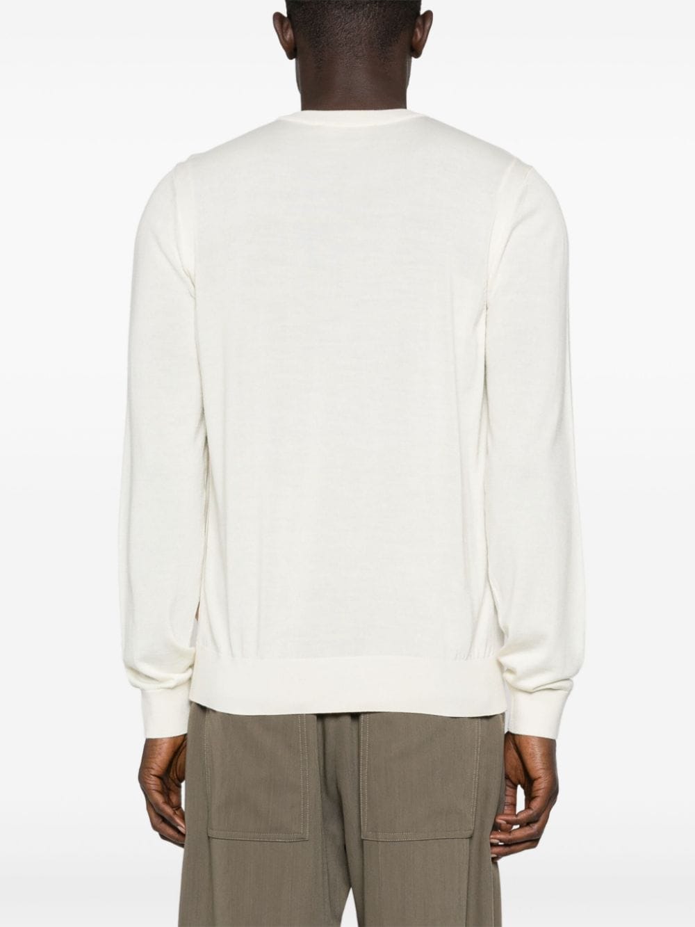 Shop Hugo Boss Fine-knit Sweater In Neutrals