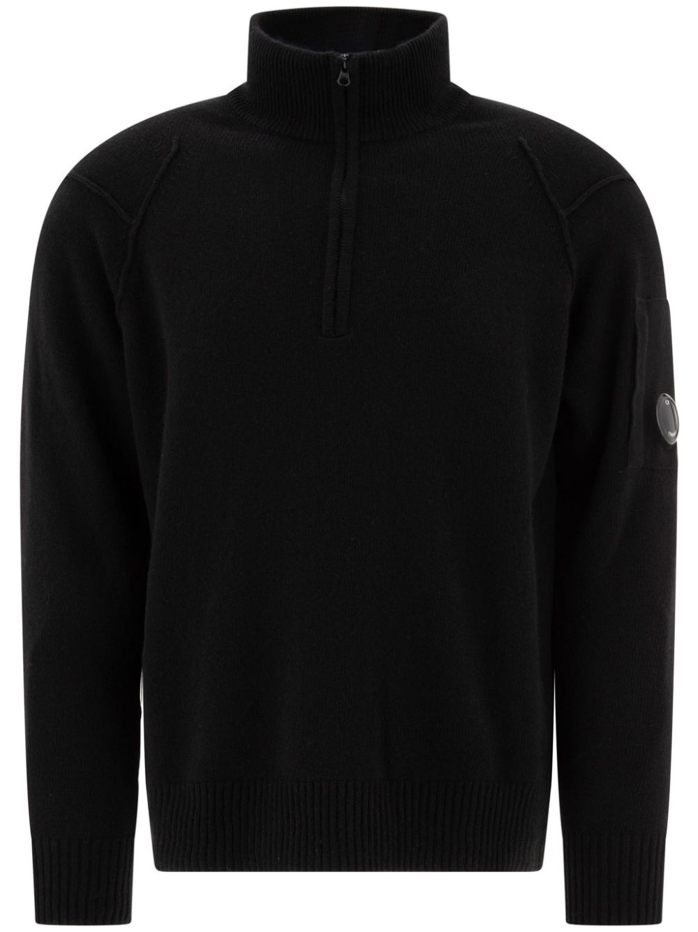 C.P. Company half-zip wool sweater – Black