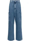 Sunnei faded-effect wide-leg jeans - Blue