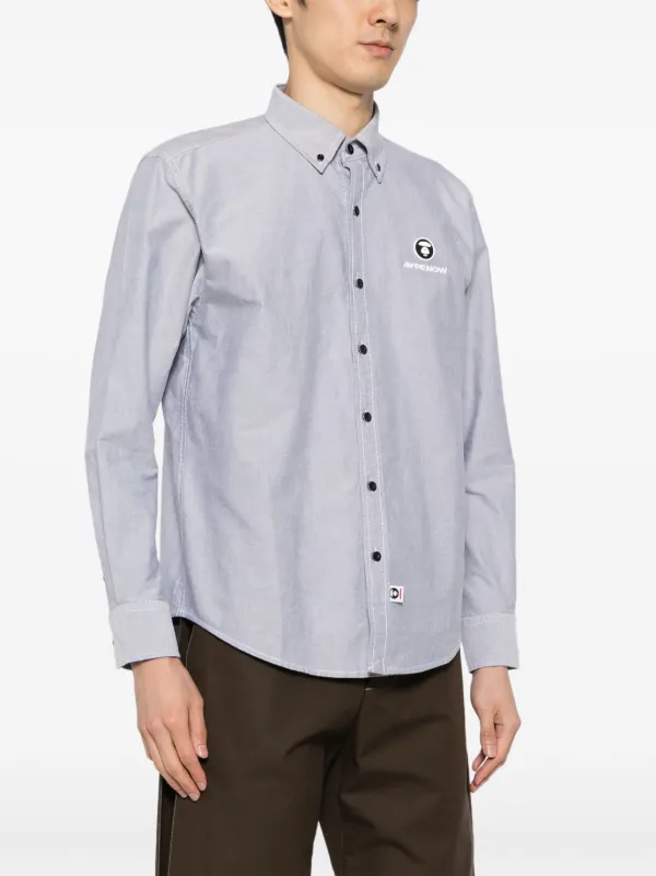 AAPE BY *A BATHING APE® Camisa Manga Larga Con Parche Del Logo