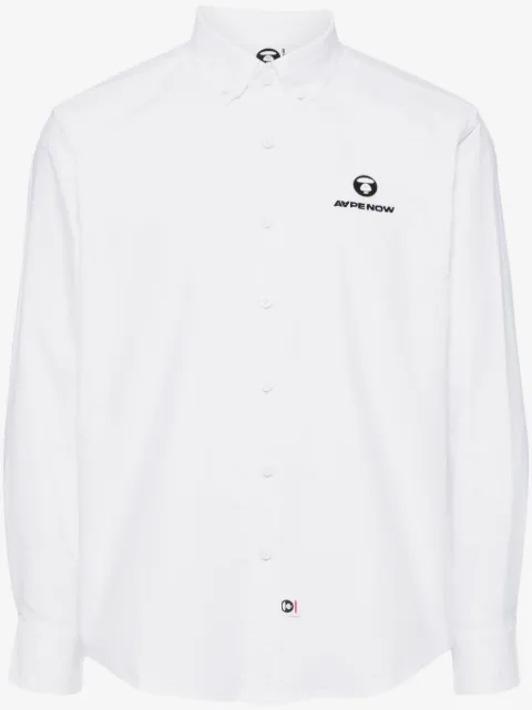 AAPE BY *A BATHING APE® logo-patch long-sleeved shirt