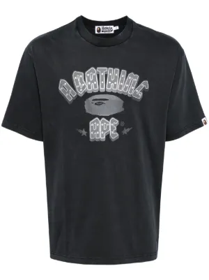 A BATHING APE® ガーメントダイ カレッジ Tシャツ | グレー | FARFETCH JP
