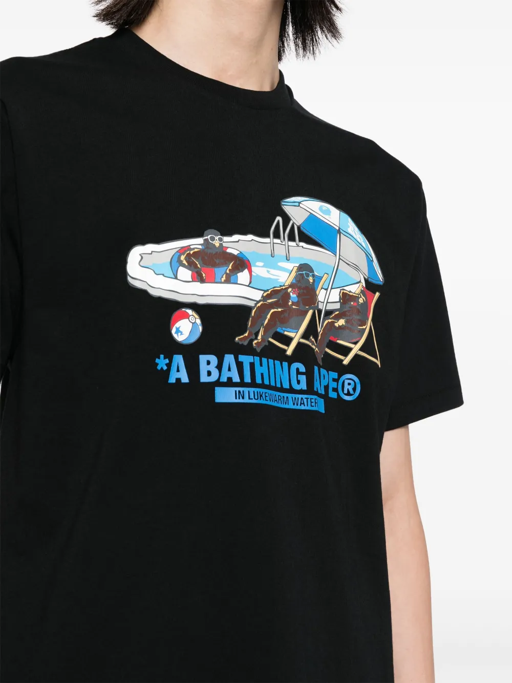 Shop A Bathing Ape Graphic Print T-shirt In Black