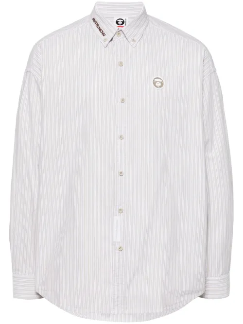 Chemise rayée à patch logo - AAPE BY *A BATHING APE® - Modalova