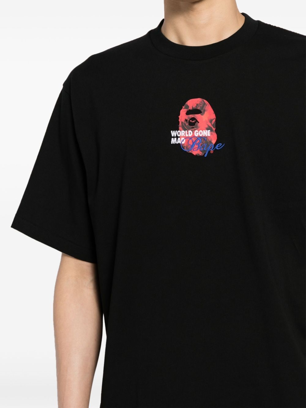 Shop A Bathing Ape Logo Print T-shirt In Black