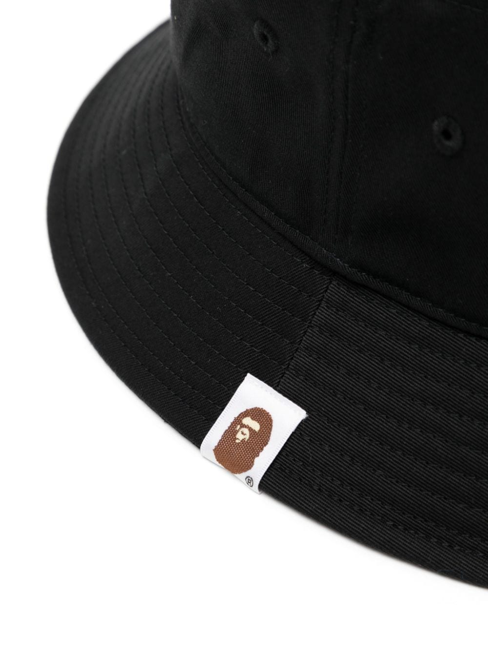 A BATHING APE Vissershoed met geborduurd logo - Zwart