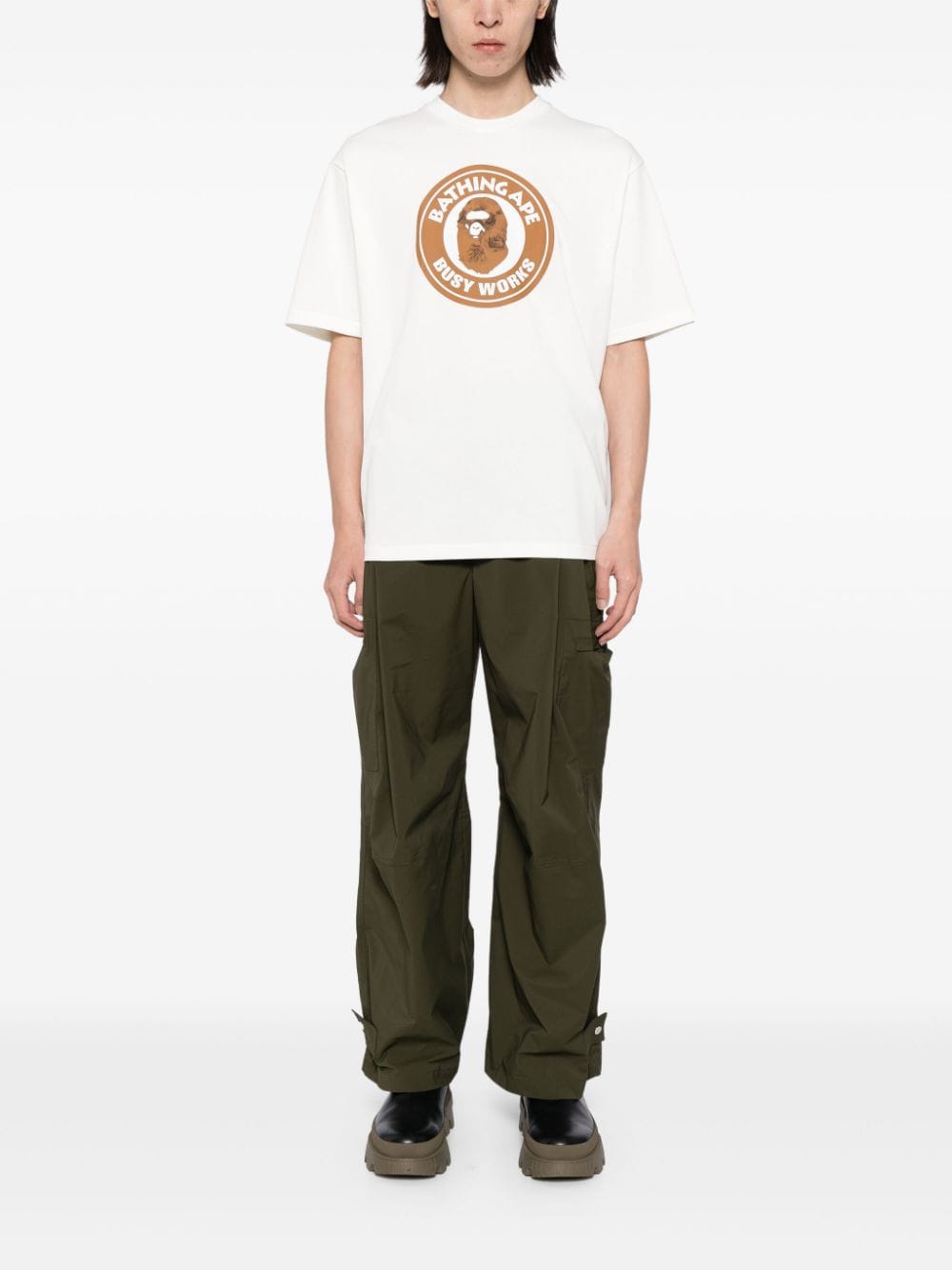 A BATHING APE Ruimvallend T-shirt - Wit