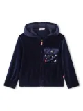 Billieblush corduroy velvet hooded cardigan - Blue