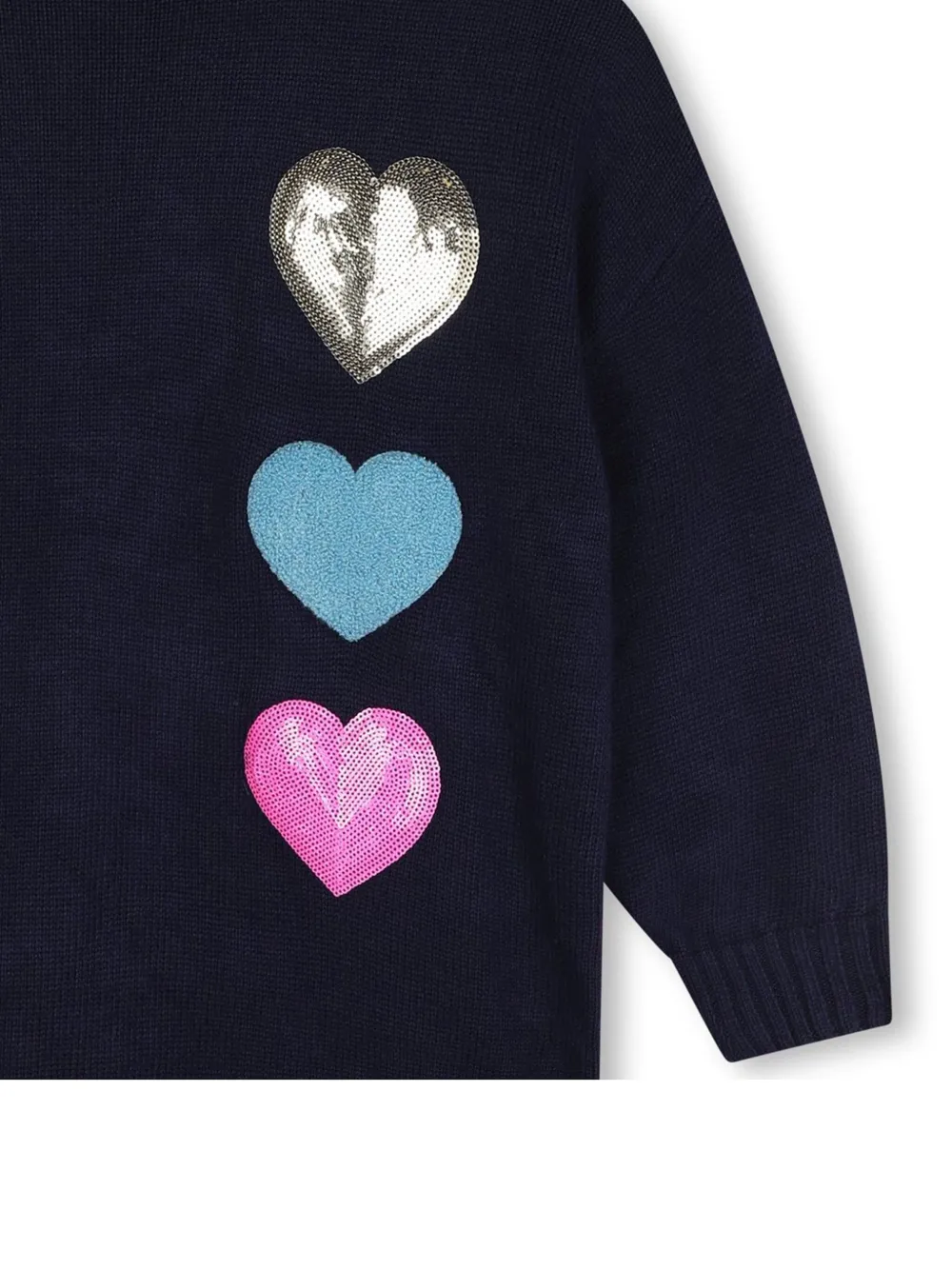 Billieblush Gebreide jurk met hartpatch Blauw