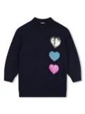 Billieblush heart-patches knitted dress - Blue