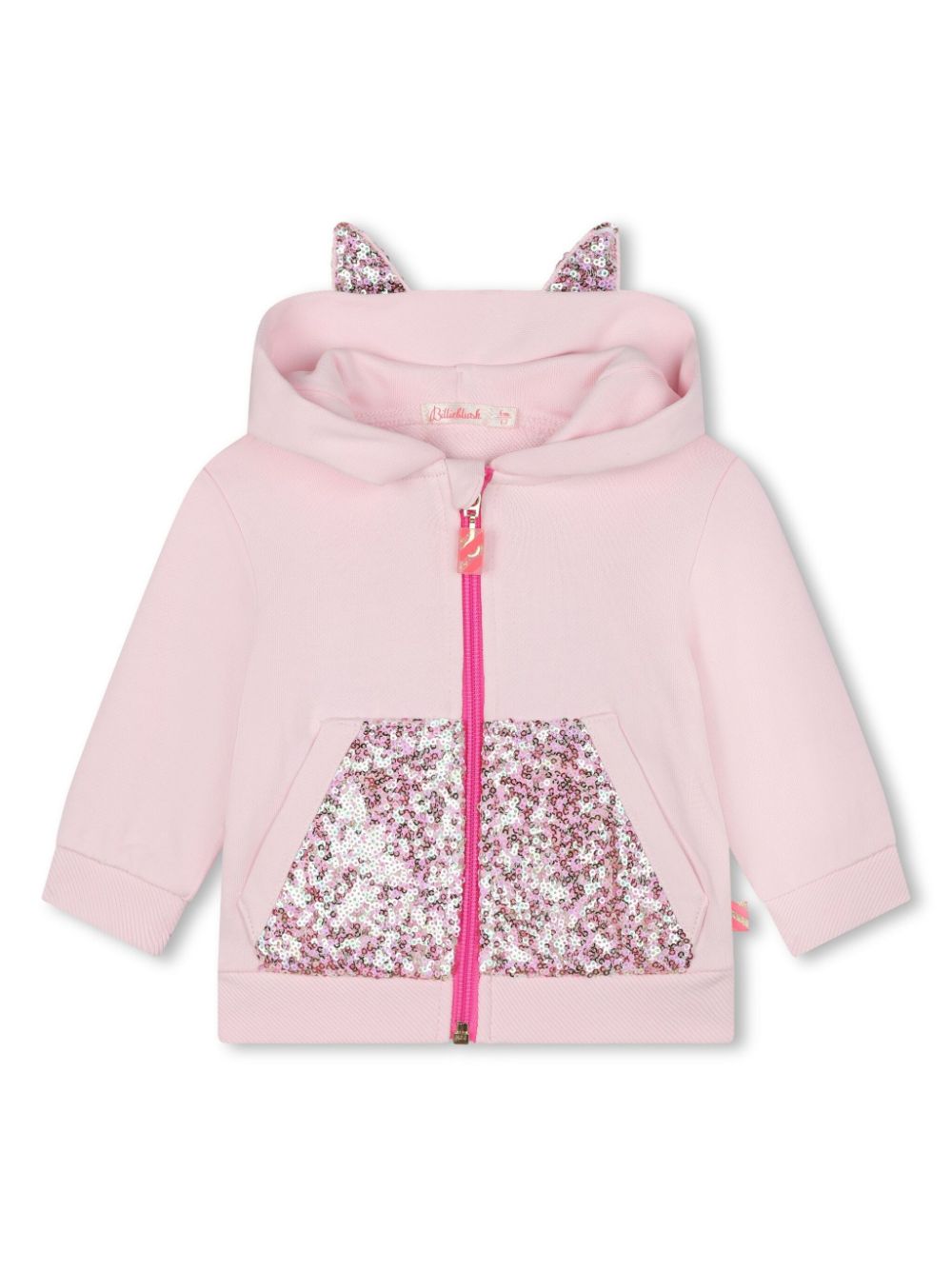 Billieblush sequin zip-up hoodie - Pink