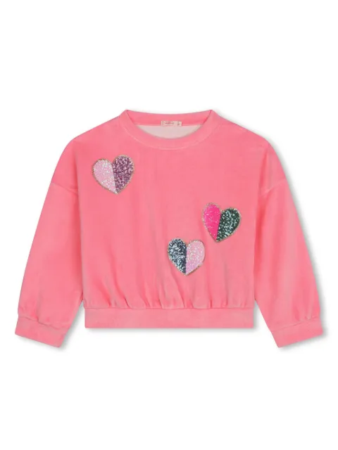 Billieblush sequin-embellished velvet sweatshirt