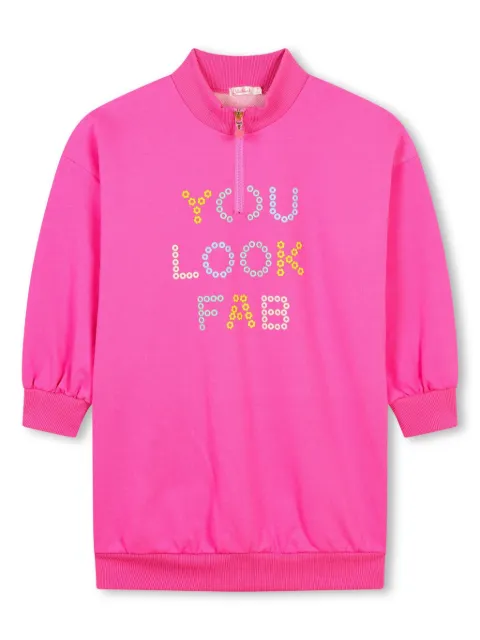Billieblush zip-neck sweatshirt dress