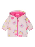 Billieblush graphic-print padded jacket - Pink