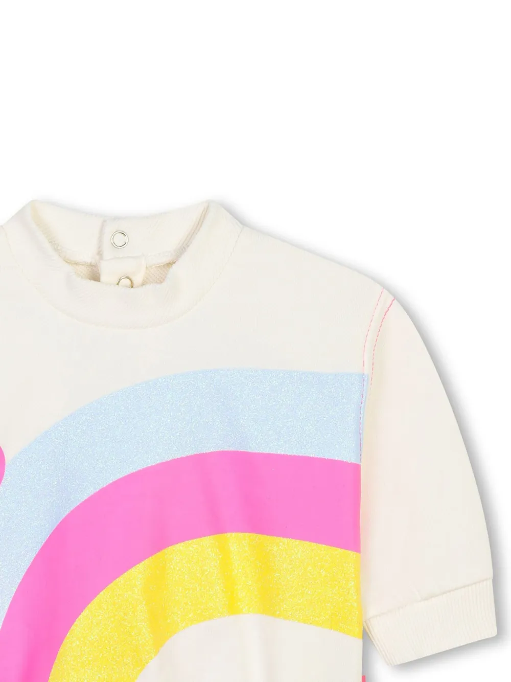 Billieblush Katoenen T-shirt met regenboogprint Wit