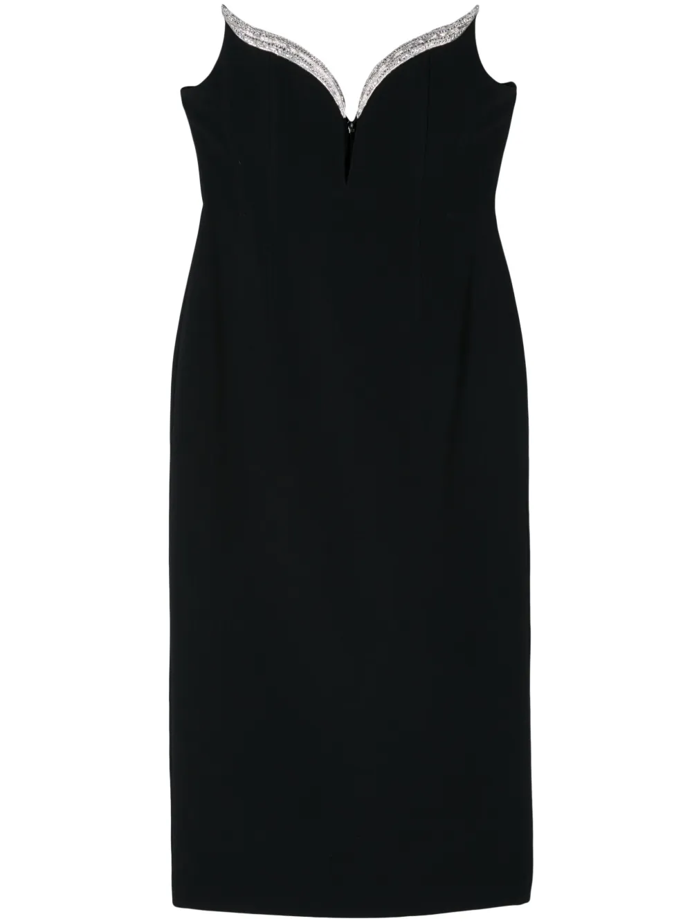 David Koma crystal-wings midi dress - Black