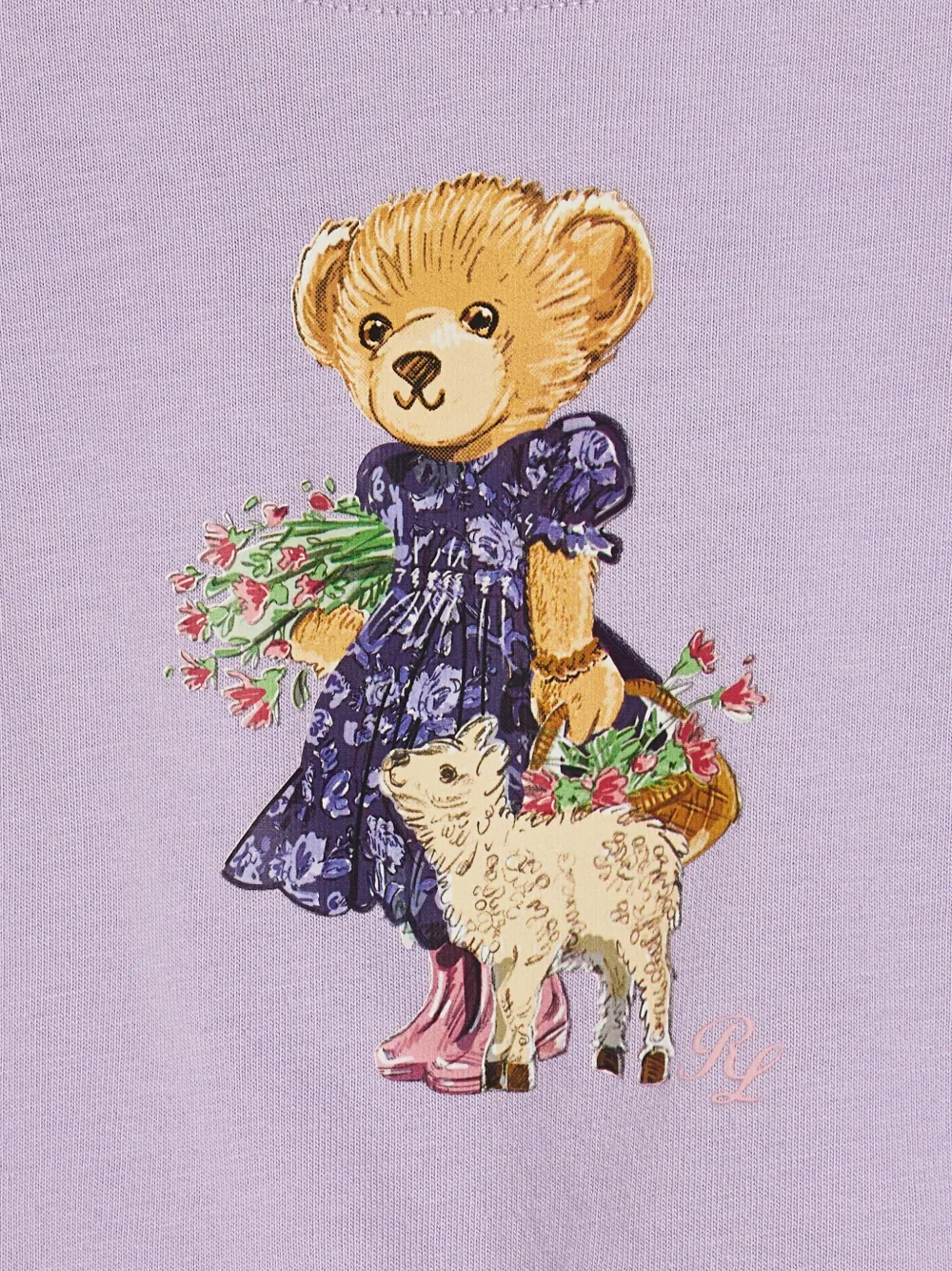 Polo Ralph Lauren Polo Bear Jersey And Legging Set In Purple