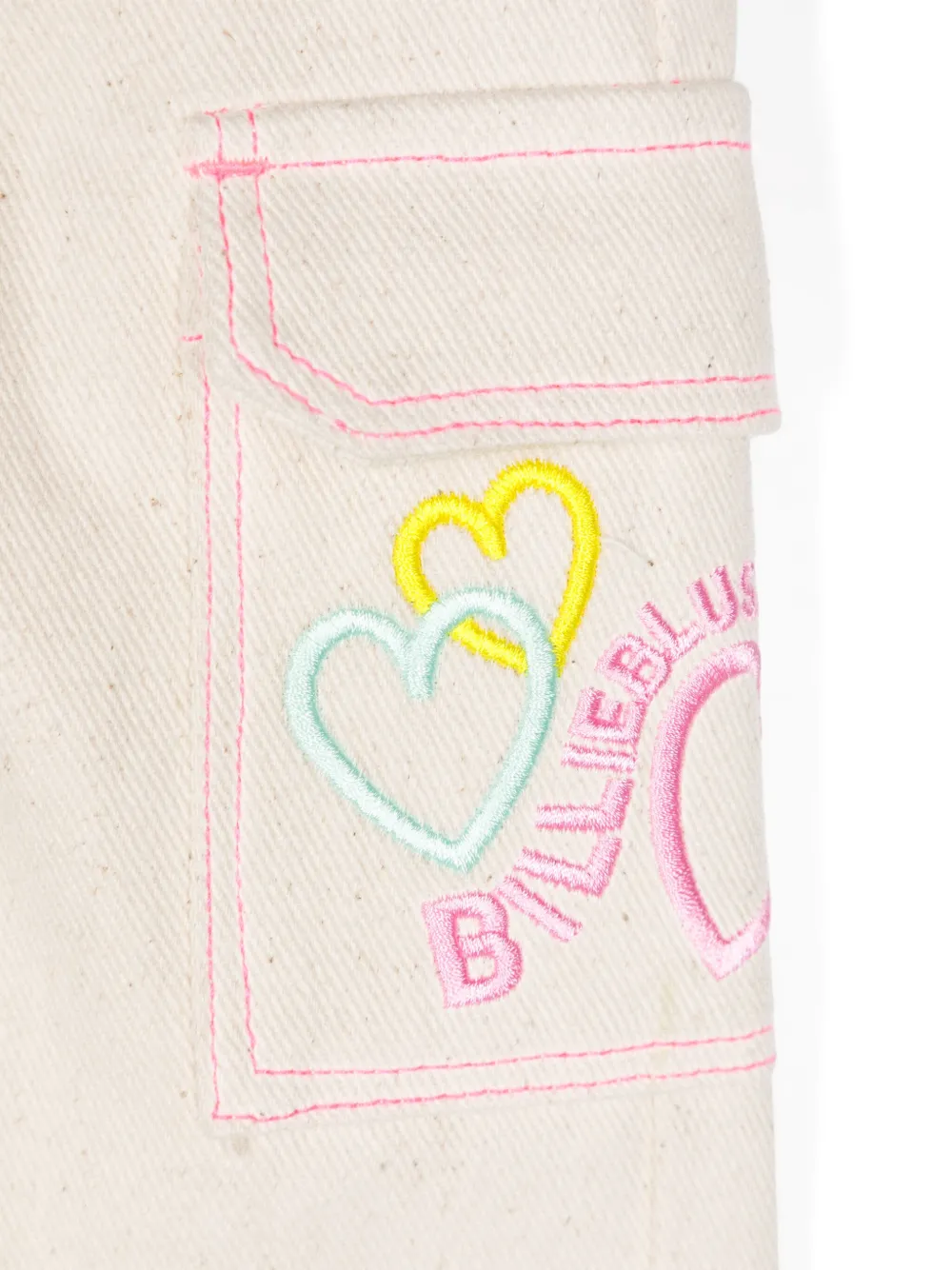 Billieblush Jeans met geborduurd logo Beige