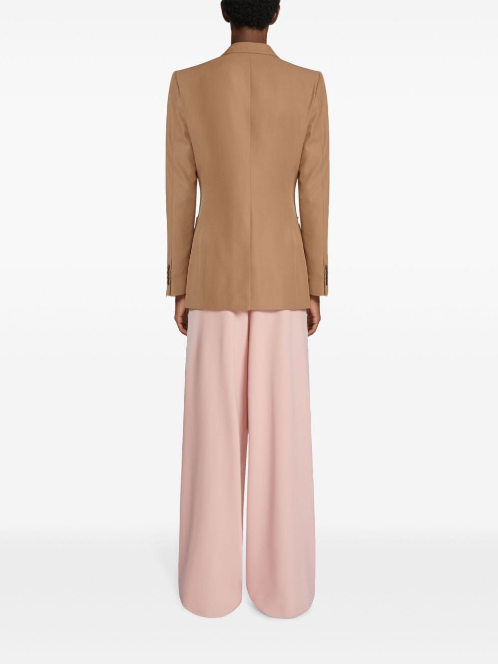 Shop Dries Van Noten Wool Wide-leg Trousers In Pink