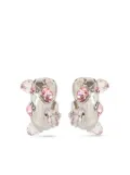 DRIES VAN NOTEN beaded loop earrings - Silver