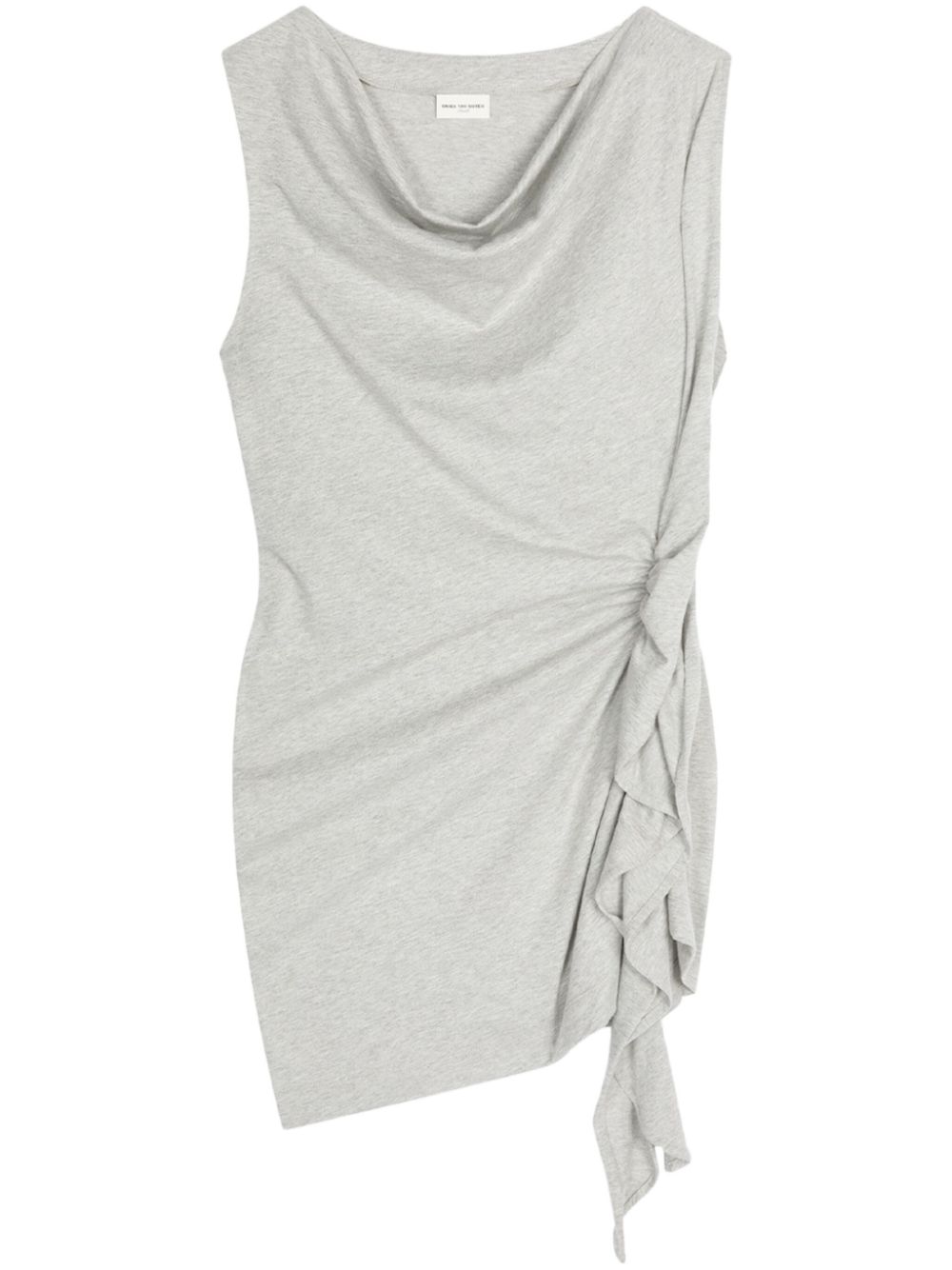 DRIES VAN NOTEN draped sleeveless top - Grey