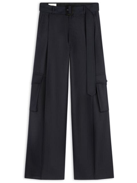 DRIES VAN NOTEN wool cargo trousers