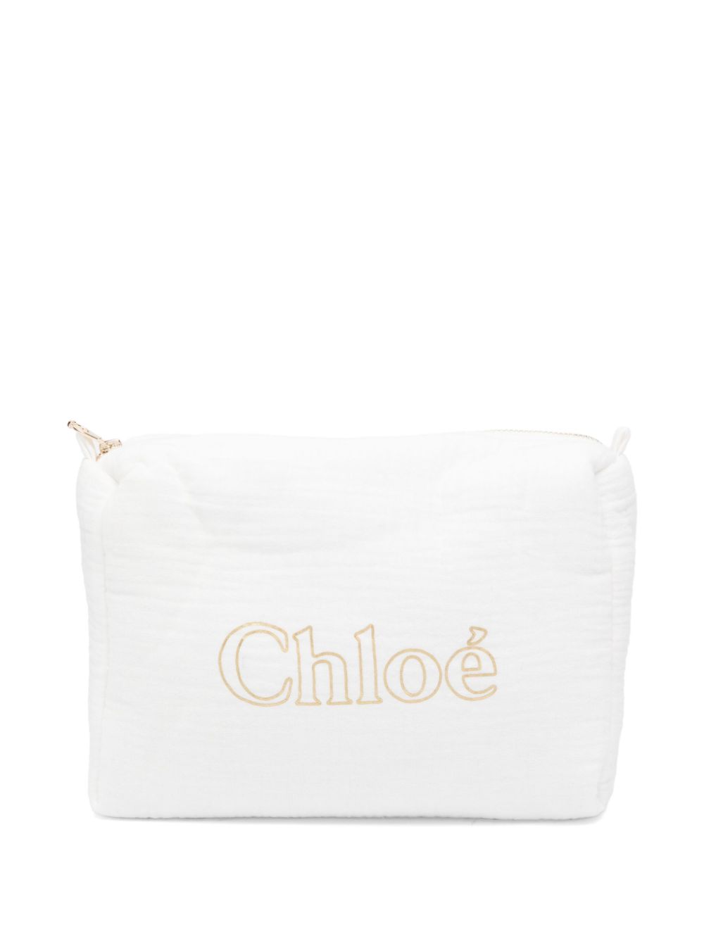 Chloé Kids Drie dekens met logo - Wit