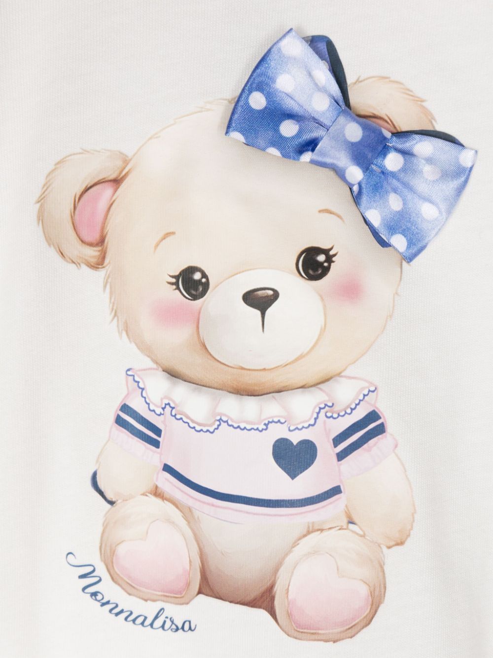 Shop Monnalisa Teddy Bear-print T-shirt In White