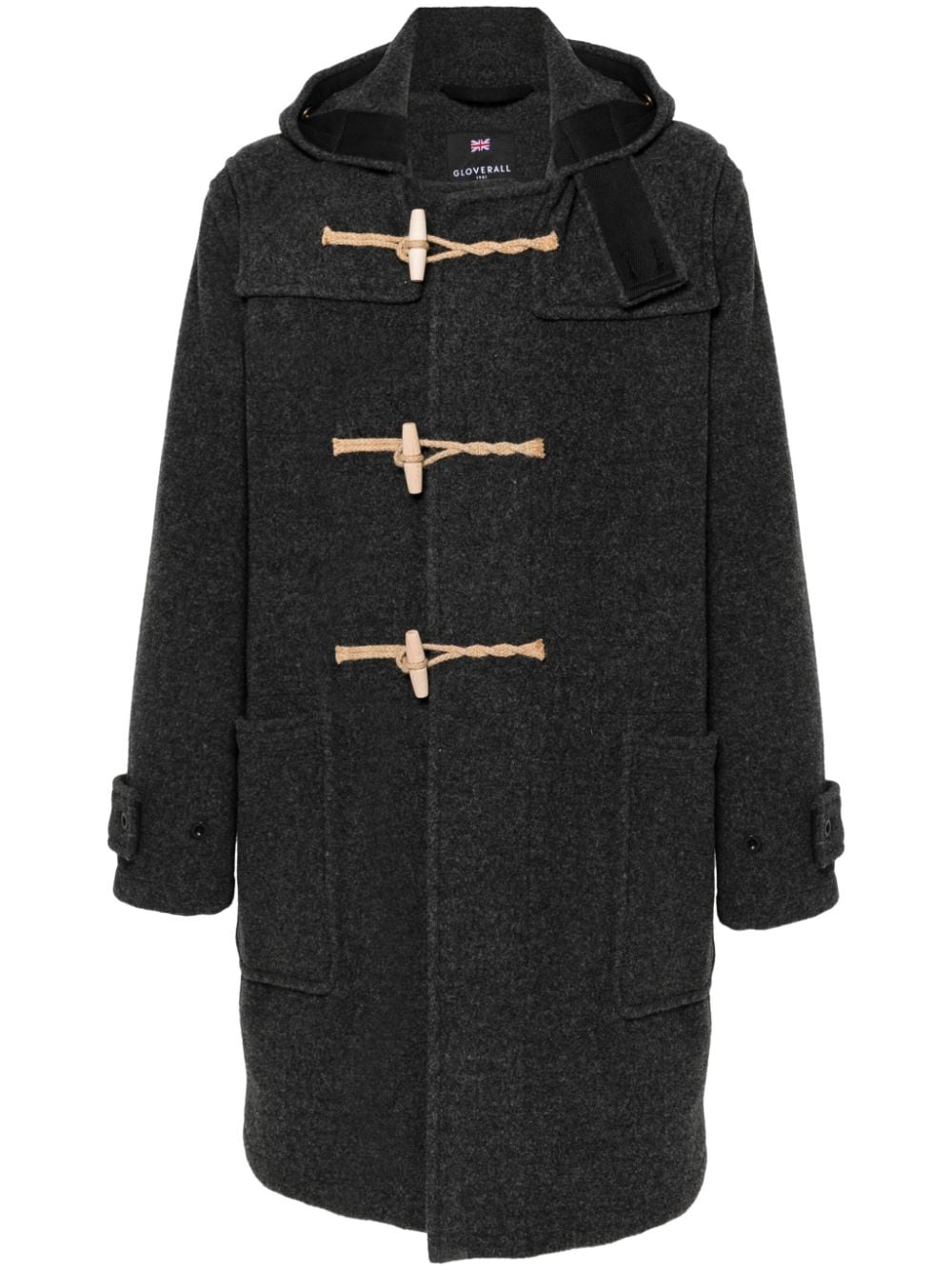 Shop Gloverall Monty Duffle Coat In Grey