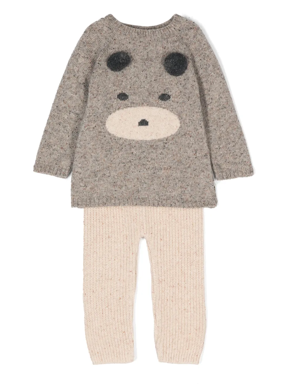 Paz Rodriguez Teddy Bear-motif Pajamas In Brown