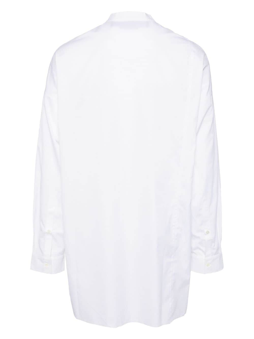 Shop Isabel Benenato Asymmetric Cotton Shirt In 白色